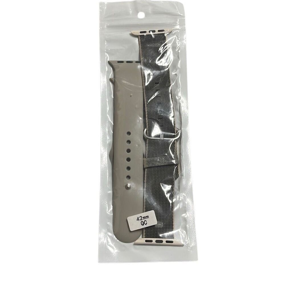 Apple Watch 42MM Replacement Bands 2 Pack Gray‎ Silicone and Woven NEW